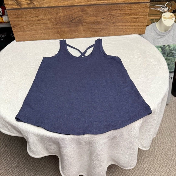Loft outlet lounge line Blue Sleeveless Relaxed Tank Top XS NWT - Picture 5 of 7